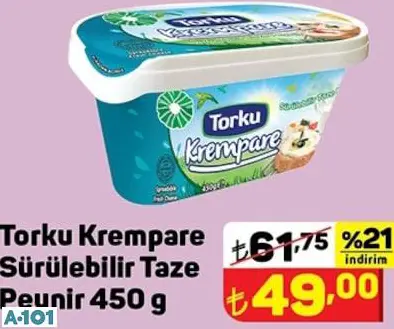 TORKU KREMPARE SÜRÜLEBİLİR TAZE PEYNİR